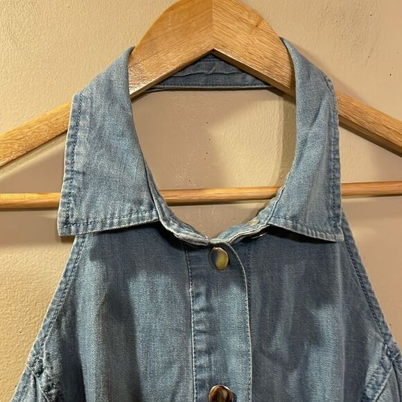 Free People Sami Point Collar Mini Denim Dress - Picture 5 of 13